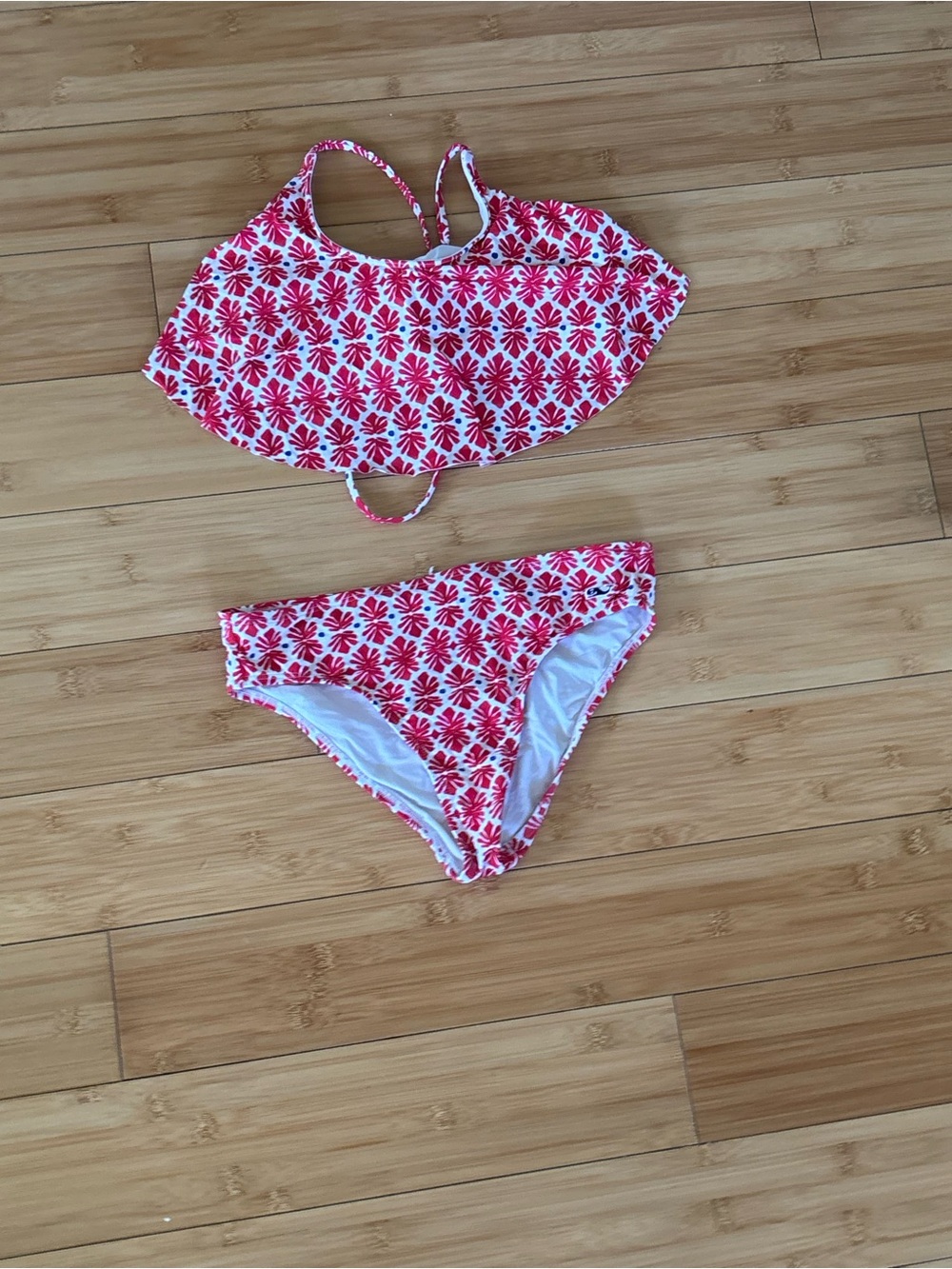Vineyard Vines Pink & White Floral Kids Two-Piece Swim Set